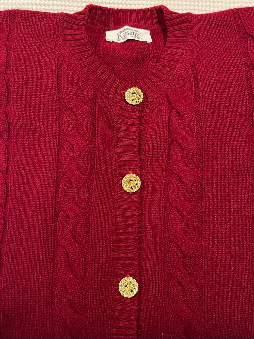 100% Cashmere Cable-Knit Cardigan